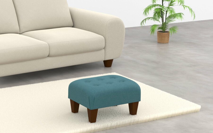 Small Buttoned Footstool
